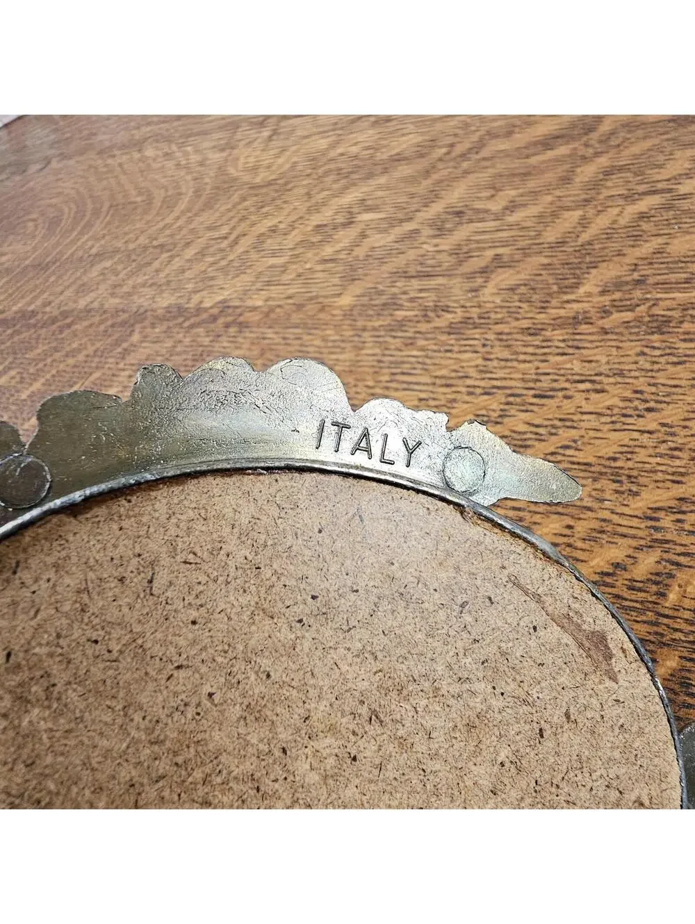 Vintage Italian Child Portrait Wall Plaques Pair Ornate Cast Metal Frames - Picture 6 of 10
